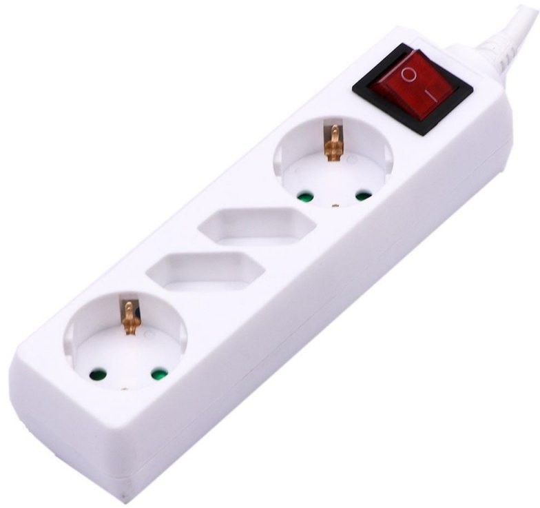 HBF v-tac 4 Gniazda z przełącznikiem V-TAC 2+2 3G 1.5MM2 X 1.5M ) Biały VT-1117