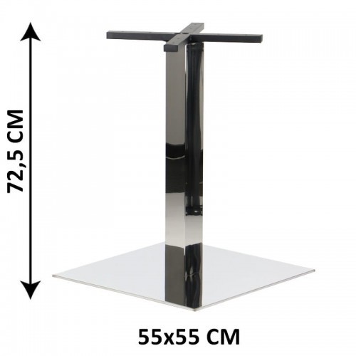 Stema SH Podstawa stolika SH-3002-7/P, 55x55 cm, stal nierdzewna polerowana (stelaż stolika) SH-3002-7/P
