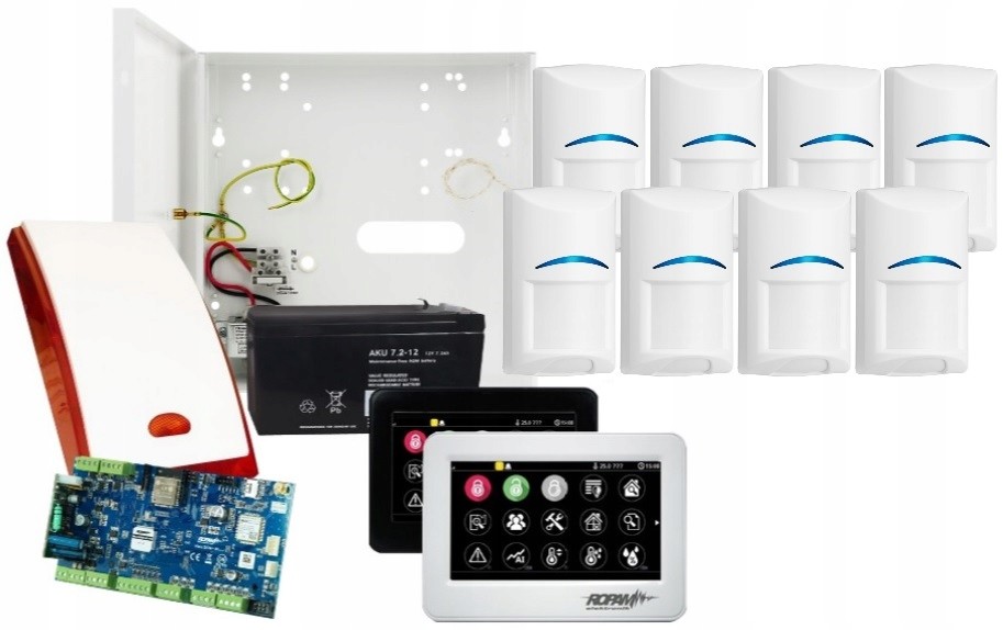 Ropam Neogsm-ip Kompletny Alarm Sms 8 Czujek Ruchu