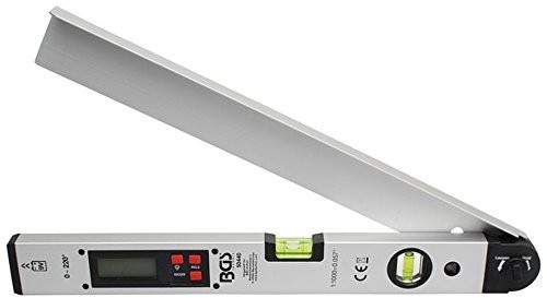 BGS 50440 cyfrowy kątomierz z wyświetlaczem LCD i poziomicą, 450 mm, 1 szt. 50440