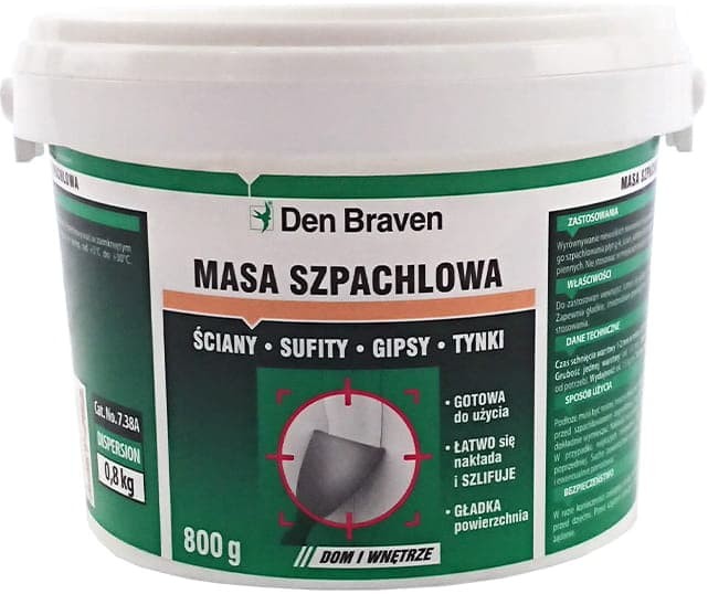 Den Braven Masa szpachlowa Acry-Fill do wnętrz 0.8 kg) Acry Fill 0.8kg