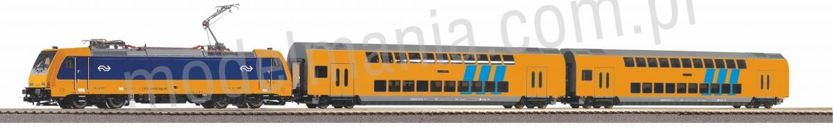 Piko Zestaw startowy, elektrowóz z wagonami osobowymi z podsypką 97939