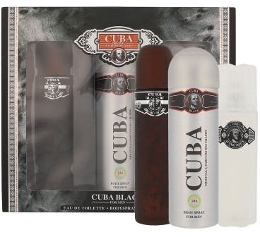 Cuba Black zestaw Edt 100ml + 100ml Woda po goleniu + 200ml deodorant dla mężczyzn