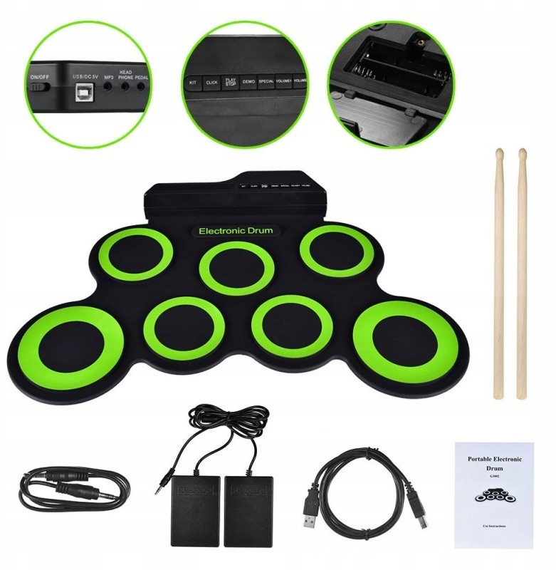 Nn Roll Up Drum Pad zwijana perkusja elektroniczna