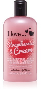 I love Strawberries & Cream krem pod prysznic i do kąpieli 500 ml