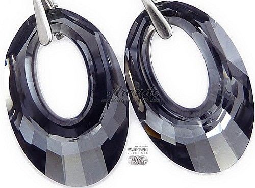 Swarovski NOWE duże kolczyki SILVER HELIOS SREBRO