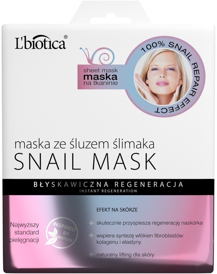 Lbiotica BIOVAX LB L`biotica Maska na tkaninie 23ml Snail 132705