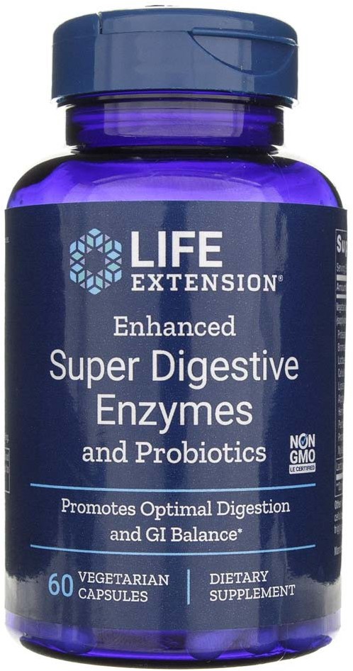 Life Extension Life Extension Super Enzymy Trawienne z Probiotykami - 60 kapsułek