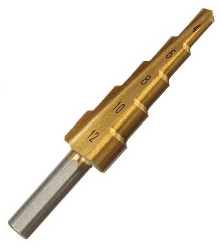 HSS Wiertło Stopniowe Stożkowe 4-12 mm tytan Profi