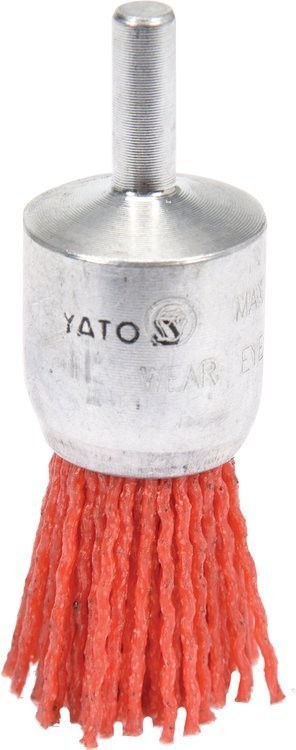 YATO SZCZOTKA CZOŁOWA Z TRZPIENIEM 25MM NYLON NA WIERTARKĘ YT-47780