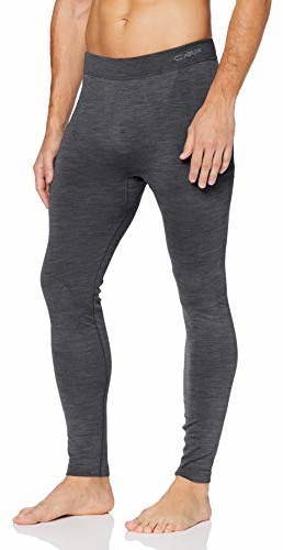 CMP CMP męska bielizna Merino długie spodnie 39Y4037, Nero Mel, S/M 39Y4037