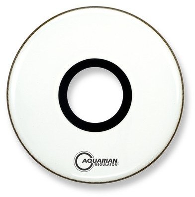 Aquarian aquarian regulator 56 cm (22 cale) Bass Drum sierści z centralnym rezonans otworów, biały ARPT22WH