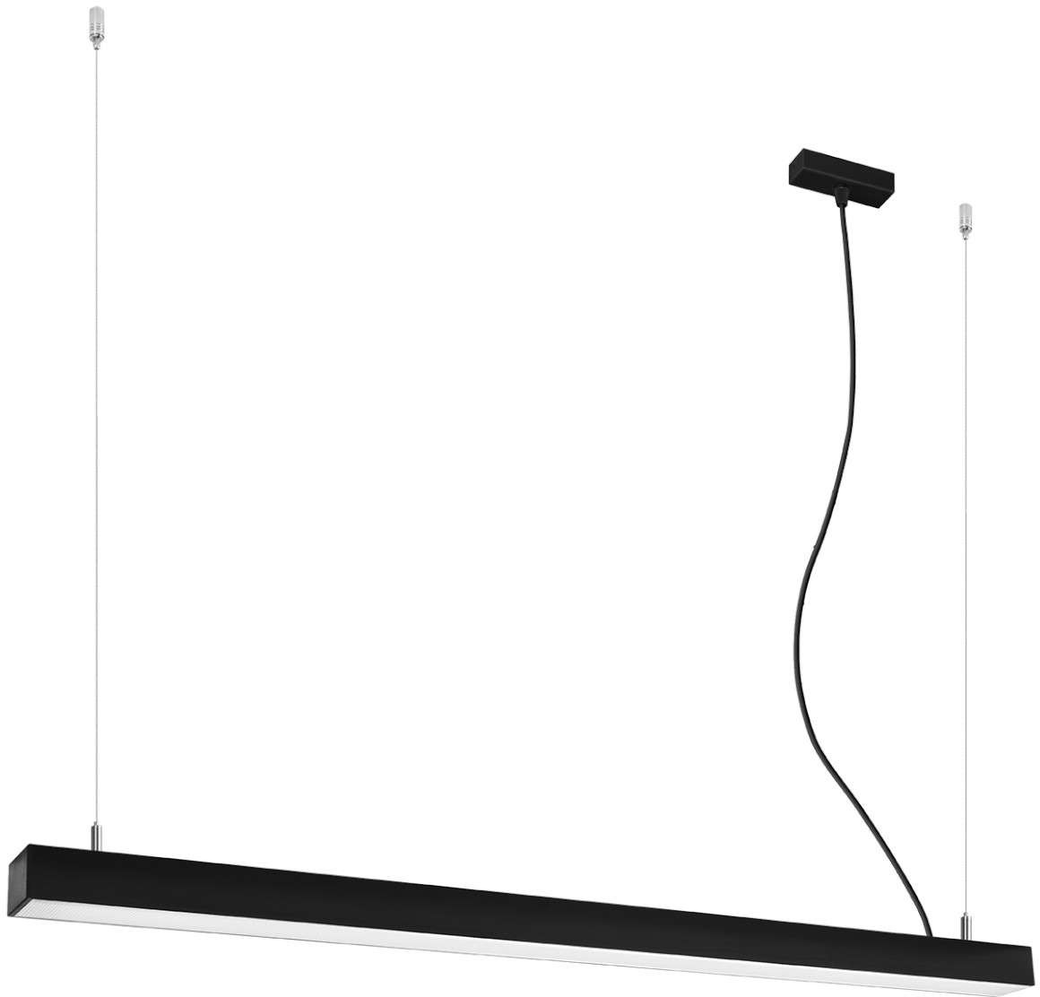 Thoro Nowatorska Lampa Wisząca PINNE 1150 CZARNY Minimalistyczny Design Lampa Sufitowa Natynkowa Żyrandol Moduł LED Zimna Barwa Światła Oświetlenie do Salonu Nad Stół Sypialni Biura Oprawa THORO TH.069