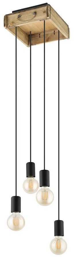 Eglo 43591 - Żyrandol na lince WOOTTON 4xE27/40W/230V