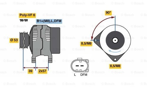 BOSCH Alternator 0 986 080 600