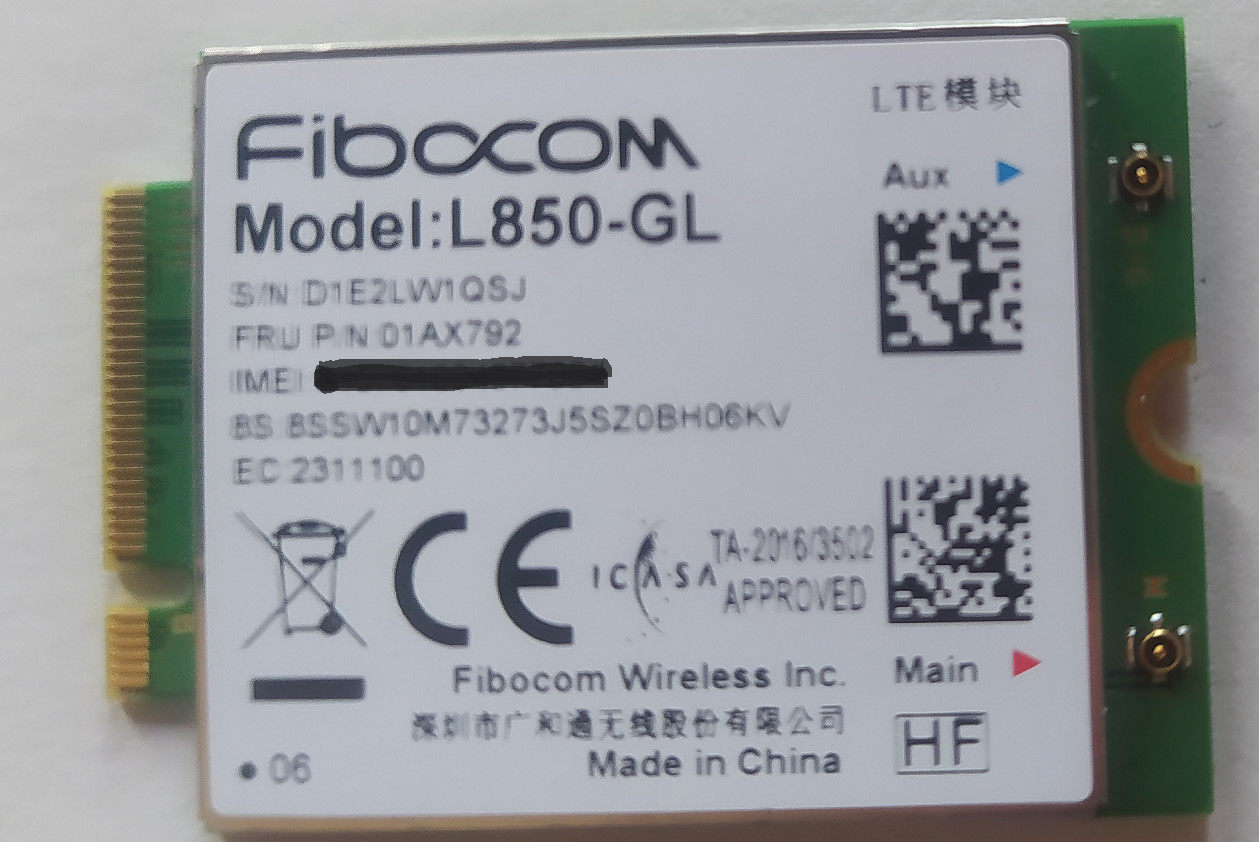 Lenovo Modem ThinkPad Fibocom L850-GL 4XC0R38452