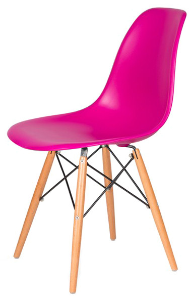 King Home Krzesło DSW Wood King Bath wściekły róż K-130.D.PINK.22.DSW