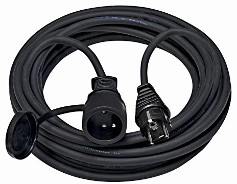 Brennenstuhl 1168421 Pro kabel przedłużacza IP44 16 A/230 V, 25 m H07RN-F 3G2,5, czarny