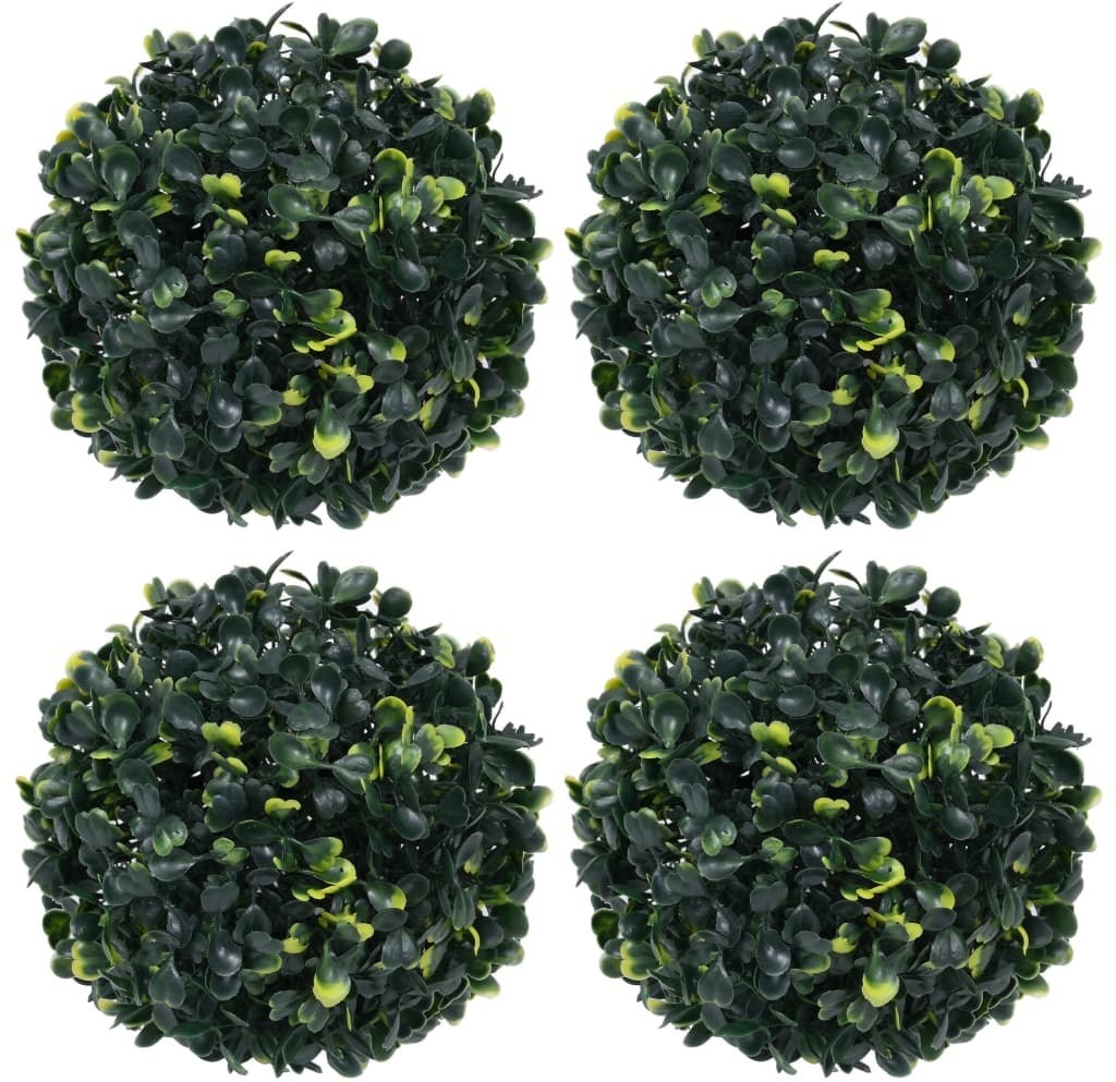 vidaXL Kule sztucznego bukszpanu, 4 szt., 12 cm 315467