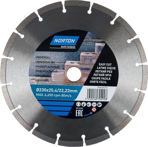 NORTON tarcza diamentowa Universal 230mm 70184601273