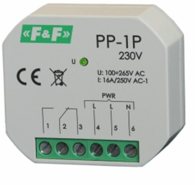 F&F Przekaźnik elektromagnetyczny PP-1P 230V PP-1P-230V