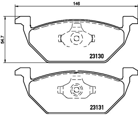 Mintex Zestaw klocków hamulcowych, hamulce tarczowe MDB2034