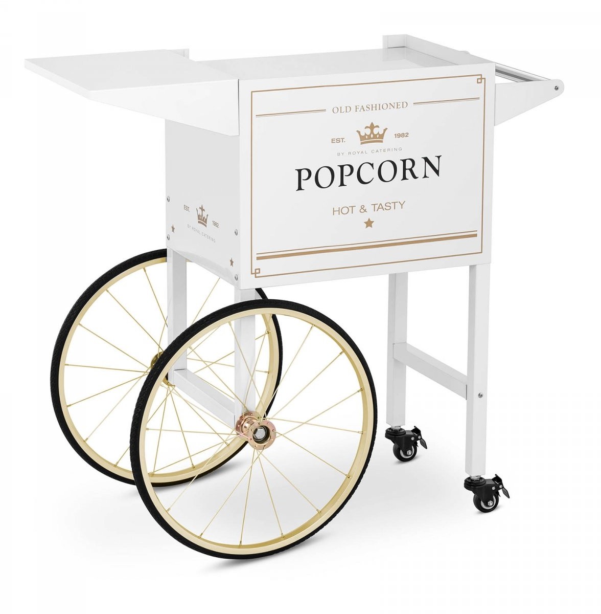 Royal Catering Wózek do popcornu - 51 x 37 cm - biało-złoty - RCPT-WGWG-1 RCPT-WGWG-1