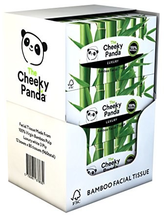 The Cheeky Panda The Cheeky Panda FTF-0700461678632 chusteczki kosmetyczne, 100% tworzywo sztuczne, bambus, płaskie, 12 sztuk