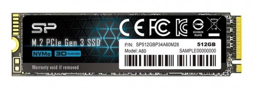 Silicon Power Dysk SSD A60 512GB M.2 PCIe NVMe Gen3x4 TLC 2200/1600 MB/s (SP512GBP34A60M28) 2_288902