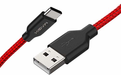 Magix MAGIX Kabel do ładowania USB C 3 A, szybkie ładowanie QC 3.0, bardzo wytrzymały, transfer danych 480 Mb/s USB-A 2.0 do USB-C, do urządzeń USB typu C (1 sztuka) (czerwony) (120 cm) GH056ACR201201