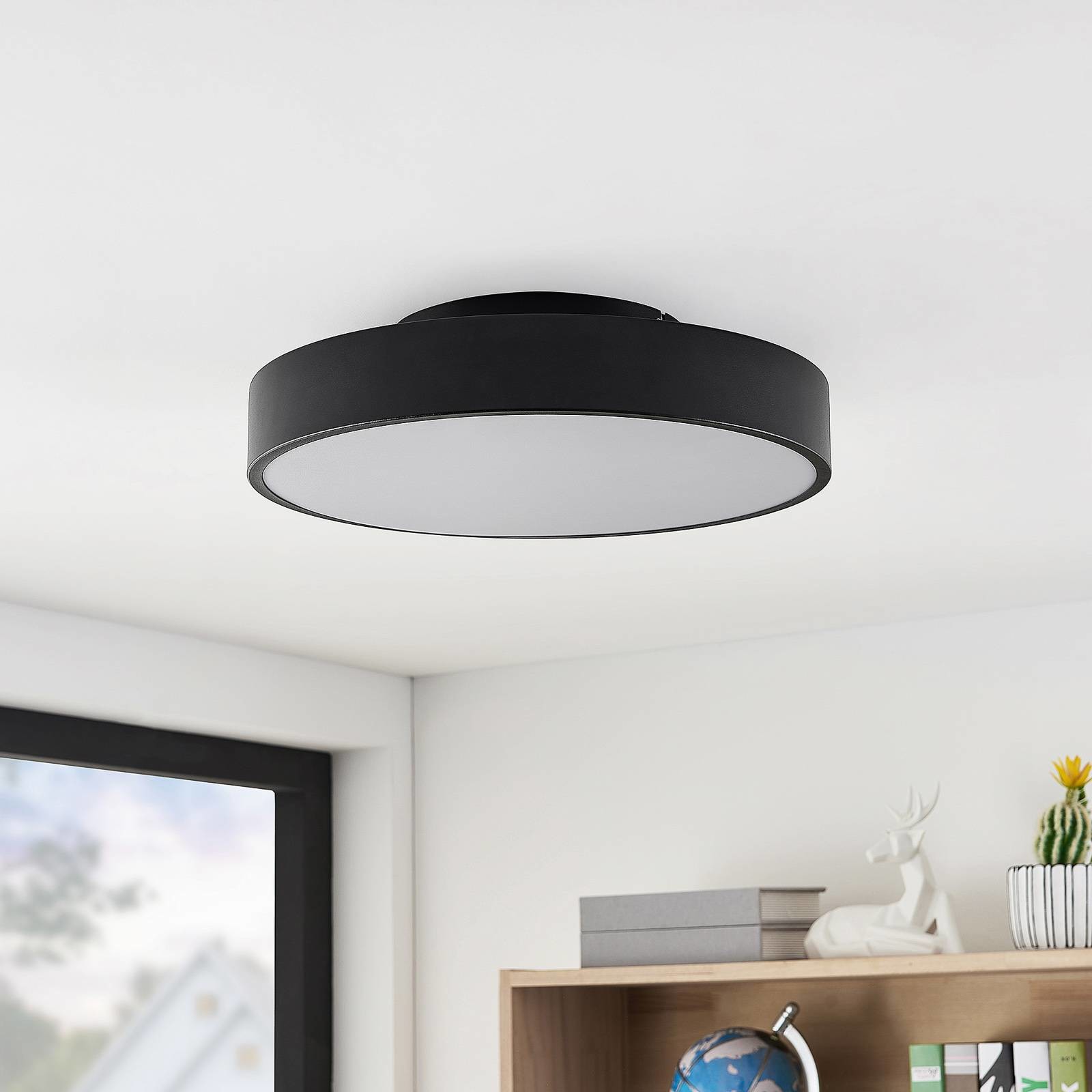 Lindby Milada lampa sufitowa LED, czarna