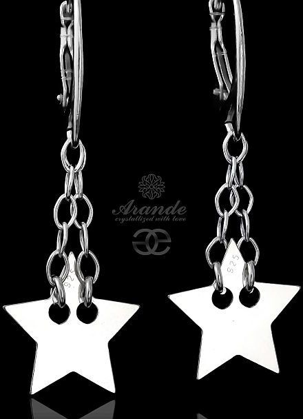 Arande SENSATION KOLCZYKI GWIAZDY SREBRO 700717
