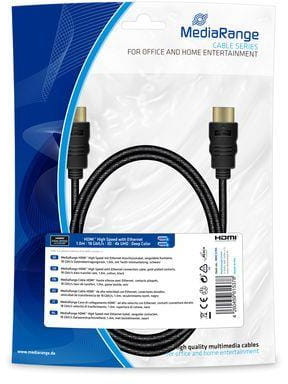 MediaRange Kabel HDMI MediaRange MRCS195 HDMI/HDMI with Ethernet , 1.0m, czarny MRCS195