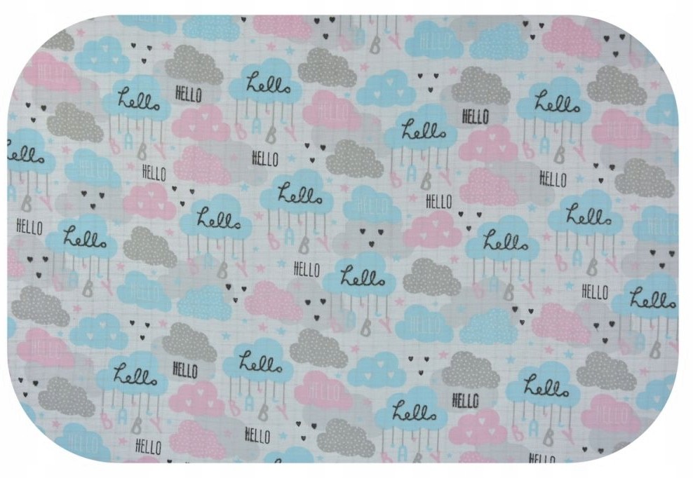 EGA Pielucha tetrowa 70x80 druk chmurki hello Kids