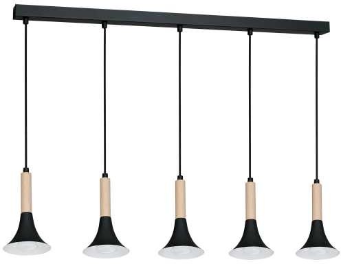Luminex Lampa wisząca Gail 8107 lampa sufitowa 5x8W GU10 czarna