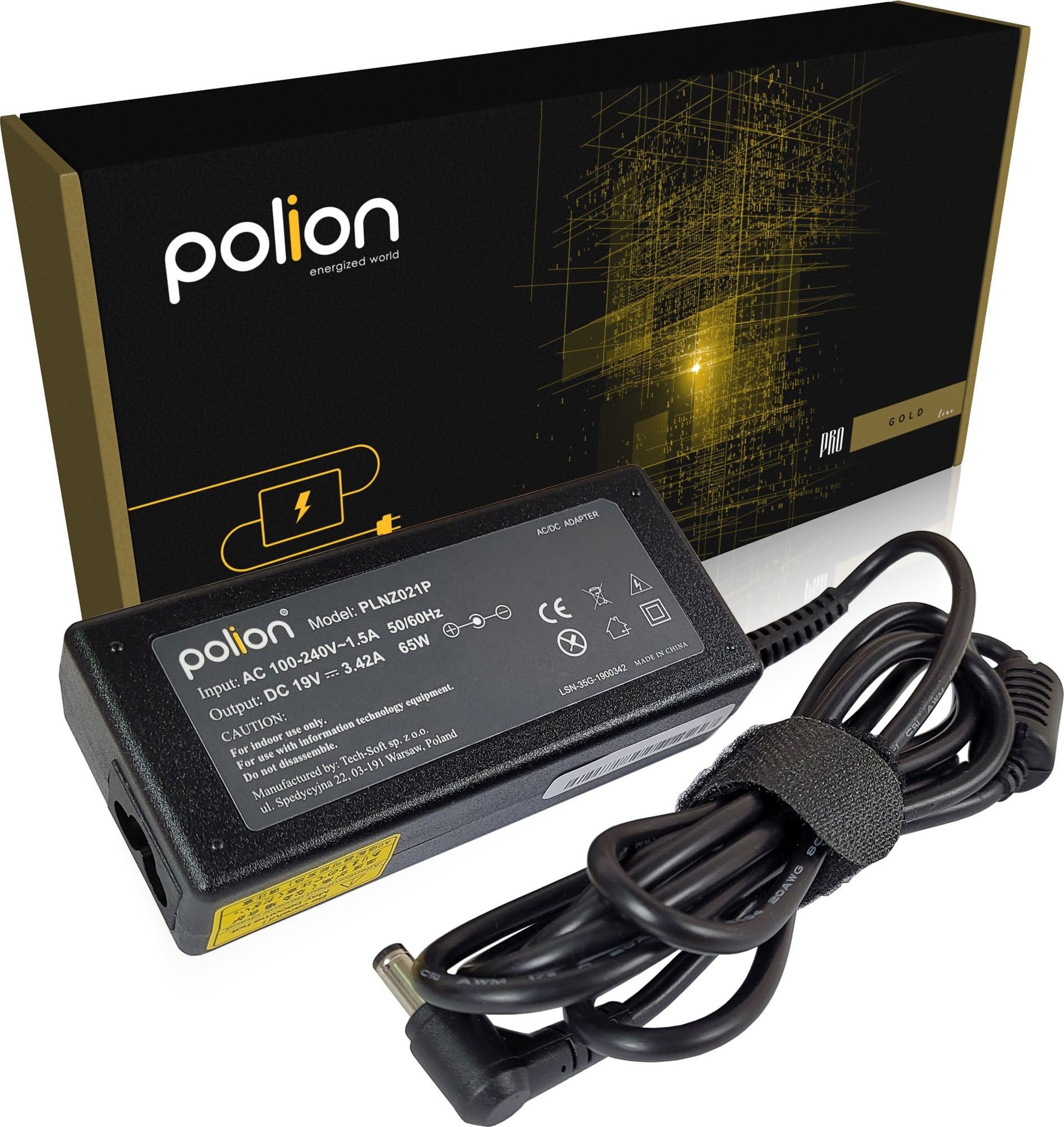 Acer Zasilacz do laptopa Polion Ładowarka 65W do 19V 3,42A 5,5x1,7mm PLNZ021P