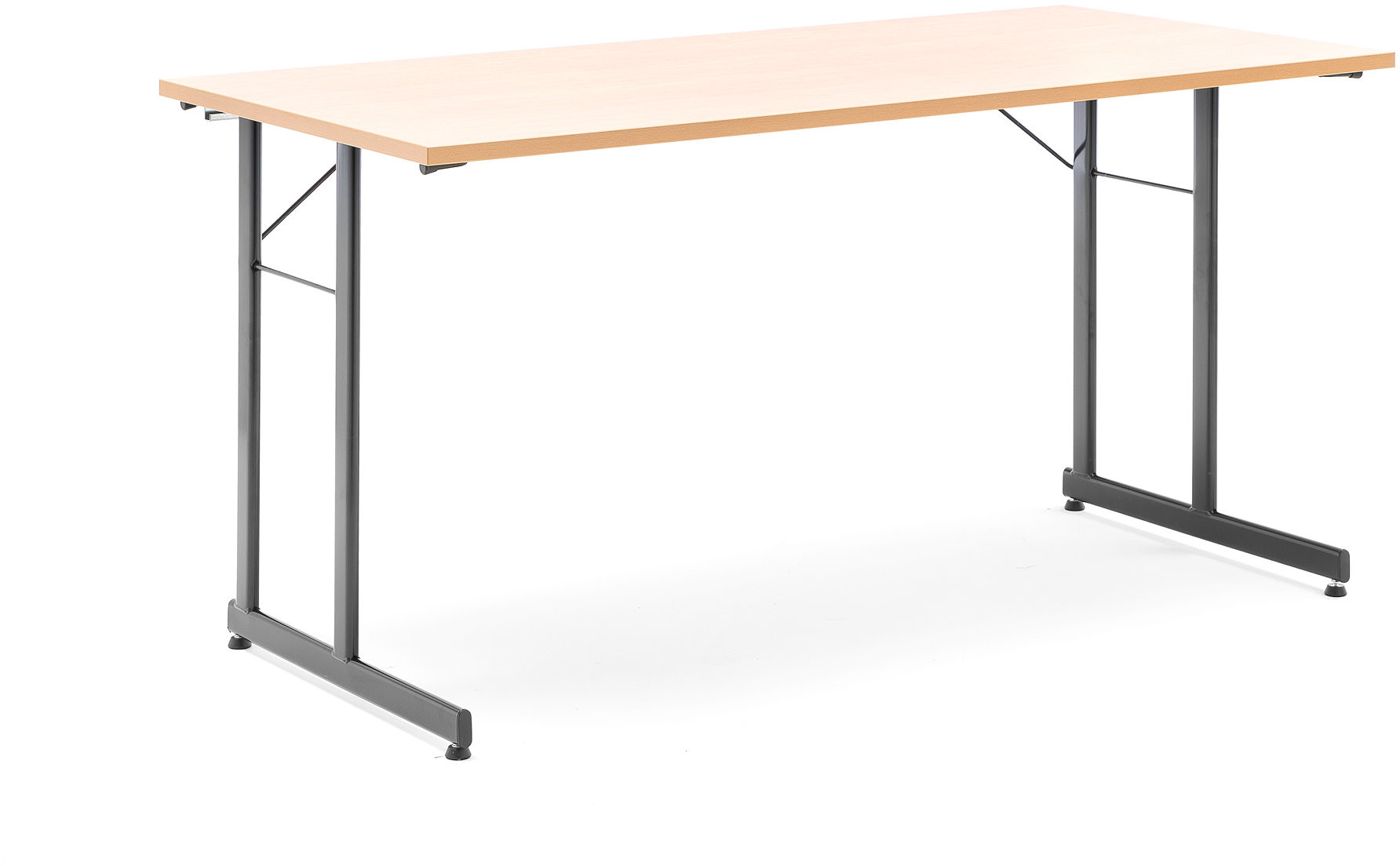 AJ Stół konferencyjny Claire składany 1400x700 mm buk czarny 143493