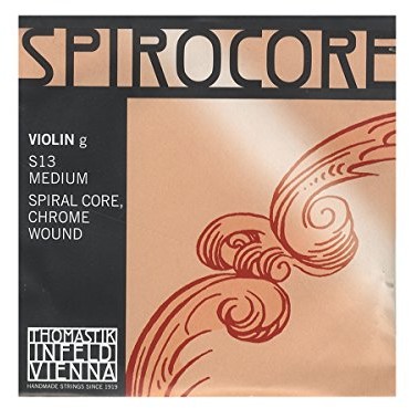 Thomastik Pojedyncza struna do skrzypiec 4/4 Spirocore struny G rdzeń liny, stal chromowana, średnia 633719