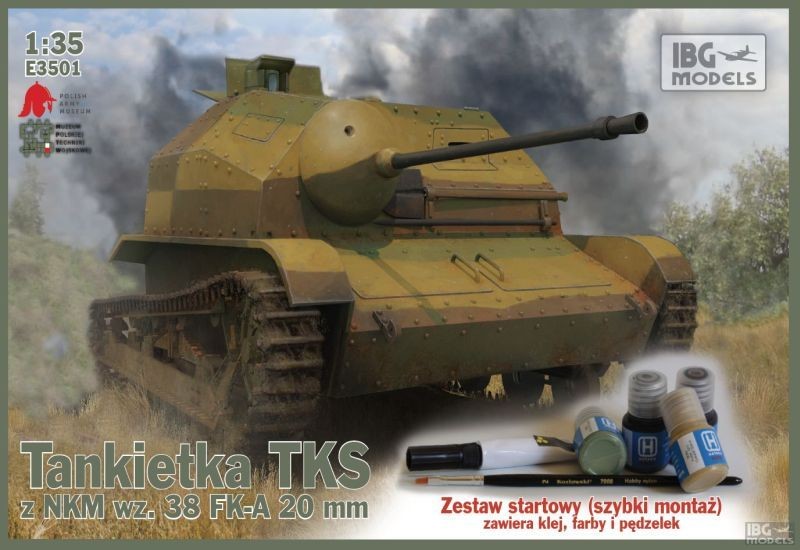 IBG Tankietka TKS z NKM wz.38 FK-A 20mm (z farbami) E3501