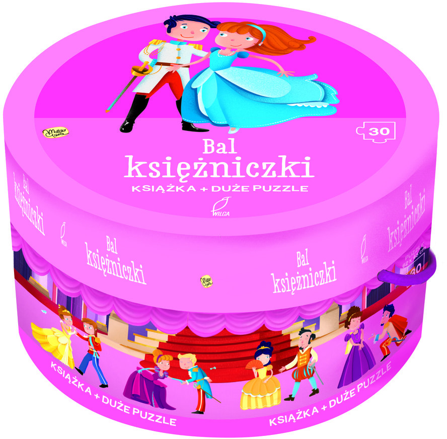 Wilga Grupa Wydawnicza Foksal puzzle Bal księżniczki, Zestaw