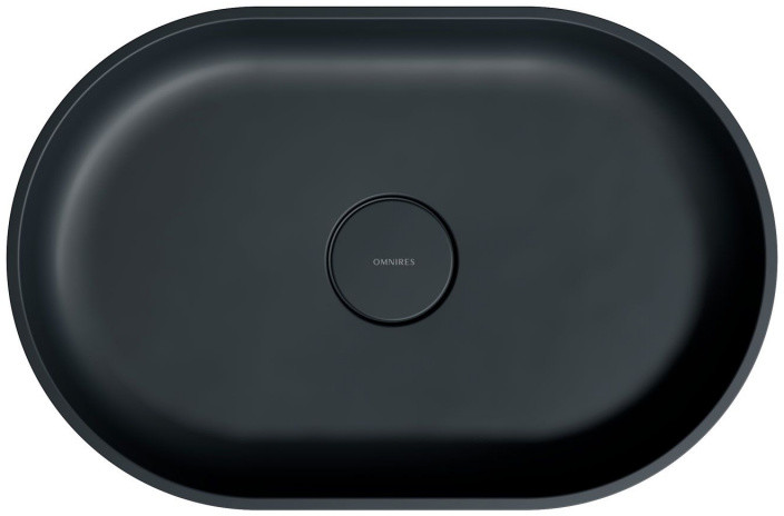 Omnires Ovo M+ Umywalka nablatowa 55x36 cm black lava OVOUNBLV