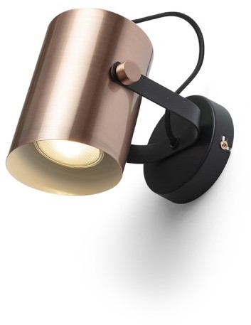 Redlux Kinkiet HAREN miedź/czarny R13612
