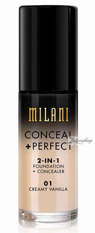 MILANI MILANI - CONCEAL + PERFECT - 2-IN-1 FOUNDATION+CONCEALER - Podkład kryjący do twarzy - 04 - MEDIUM BEIGE MILPDTW-ER04