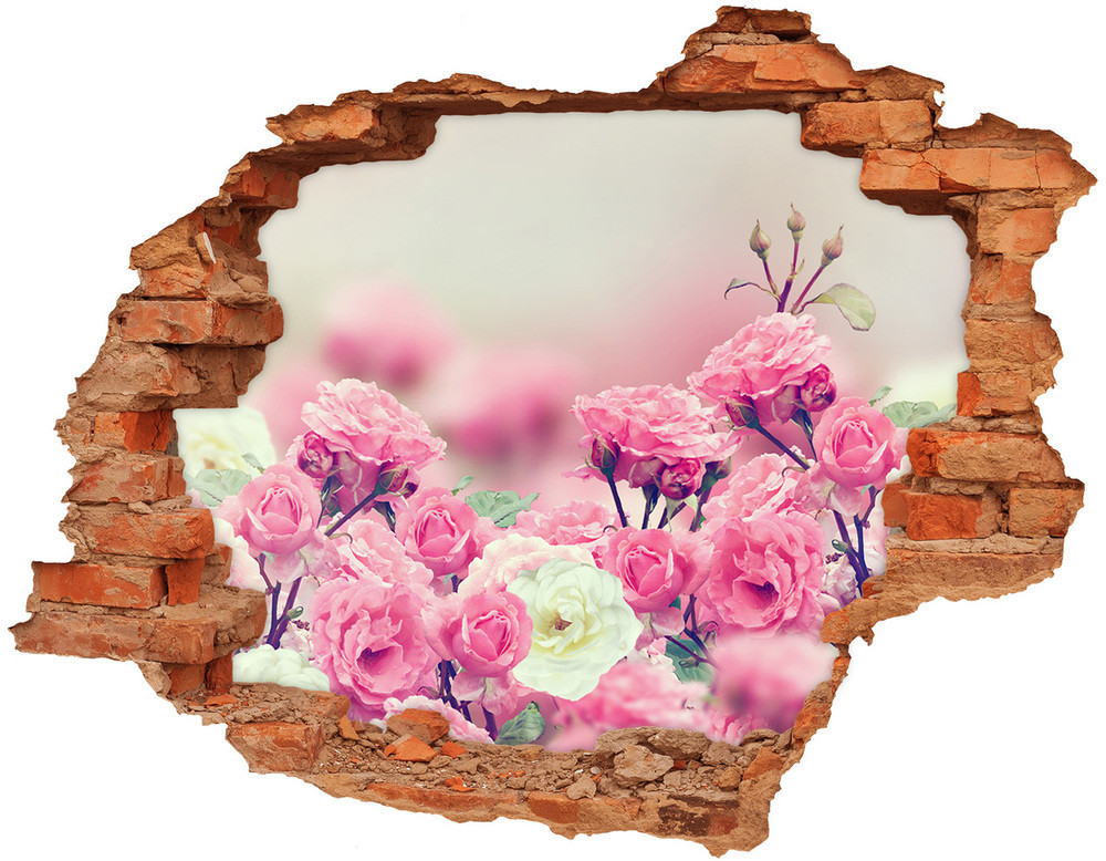 Wallmuralia.pl Samoprzylepna dziura na ścianę Kwiaty dzikiej róży