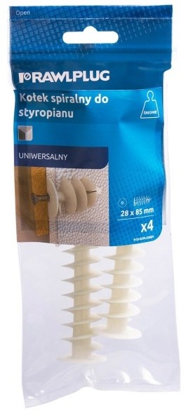 RawlPlug Kołek do styropianu 28 x 85 mm 4 szt. R-S3-ISOPLUG80/4