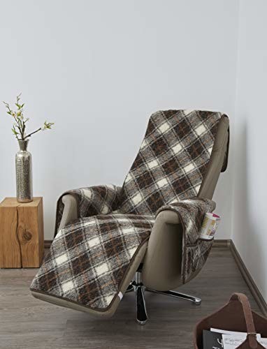 K. & N. Schurwolle Erwin Müller fotel wygaszacz z częścią stopy, brązowy, 50x200 cm 59750