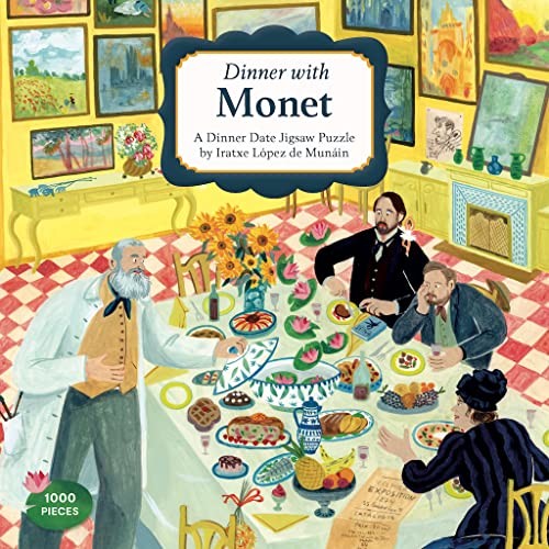 THAMES HUDSON Dinner with Monet A 1000 Piece Dinner Date Jigsaw Puzzle /anglais