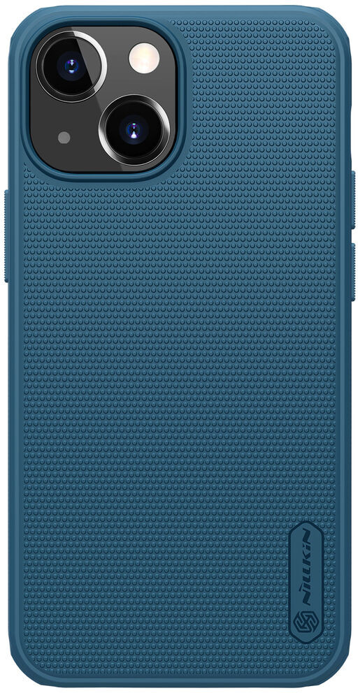 Nillkin Super Frosted Shield wzmocnione etui pokrowiec + podstawka iPhone 13 mini niebieski