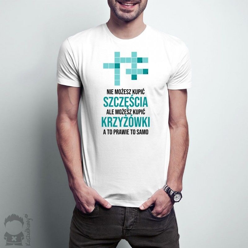MO Nie możesz kupić szczęścia - krzyżówki - damska lub męska koszulka z nadrukiem