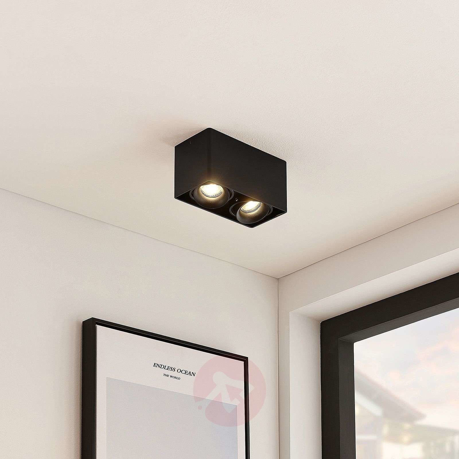 Arcchio Arcchio Kubika downlight GU10, 2-pkt., czarny